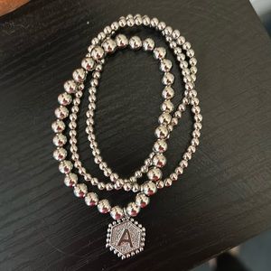 Stretchable Bracelets with “A” initial